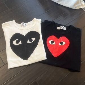 BUNDLE: Comme des Garçon (white & black) tees
